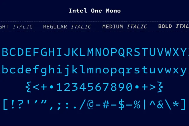 Intel One Mono 字体